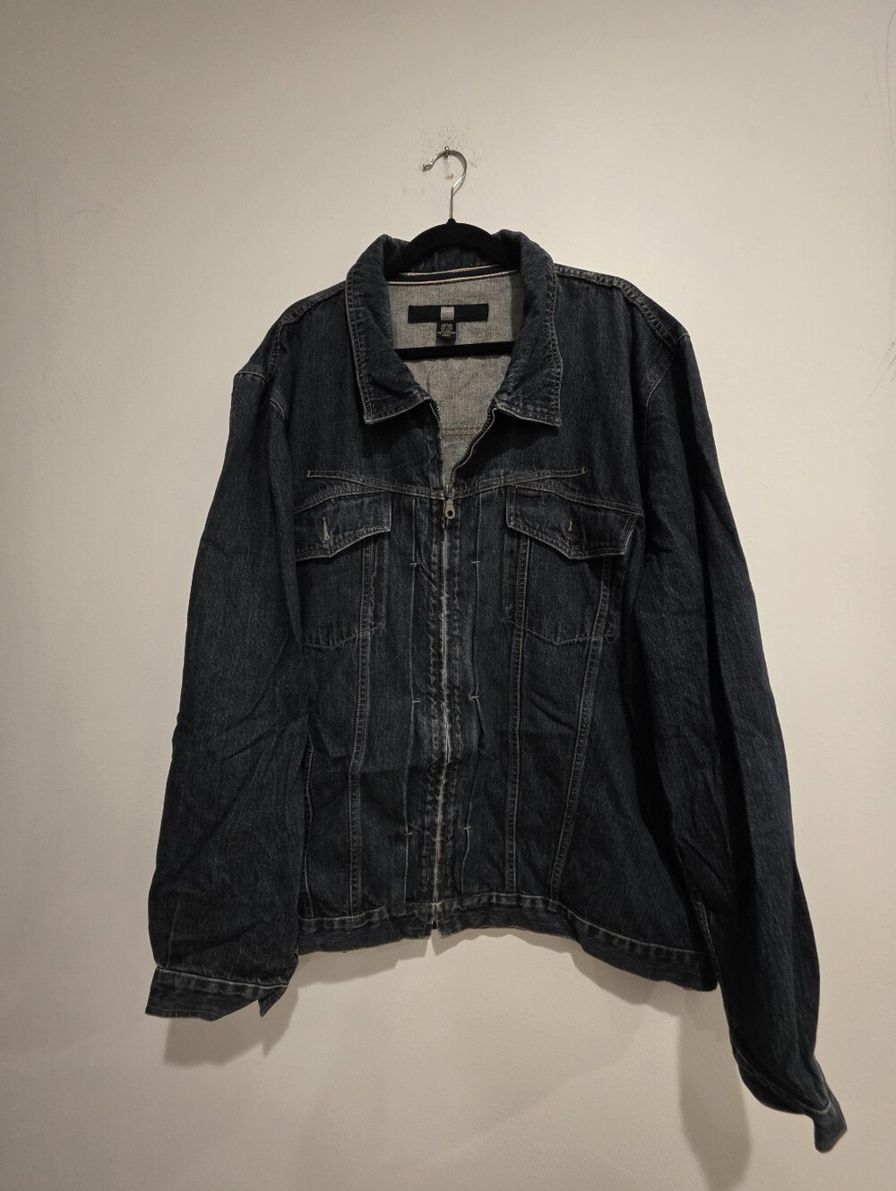 Vintage Marithé François Girbaud Dark Wash Denim Zip Jacket Men's XXXL 3XL 90s - Picture 4 of 12